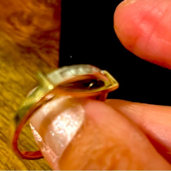 Baguette Diamond Ring Heavy solid real Gold - Picture 2 of 16